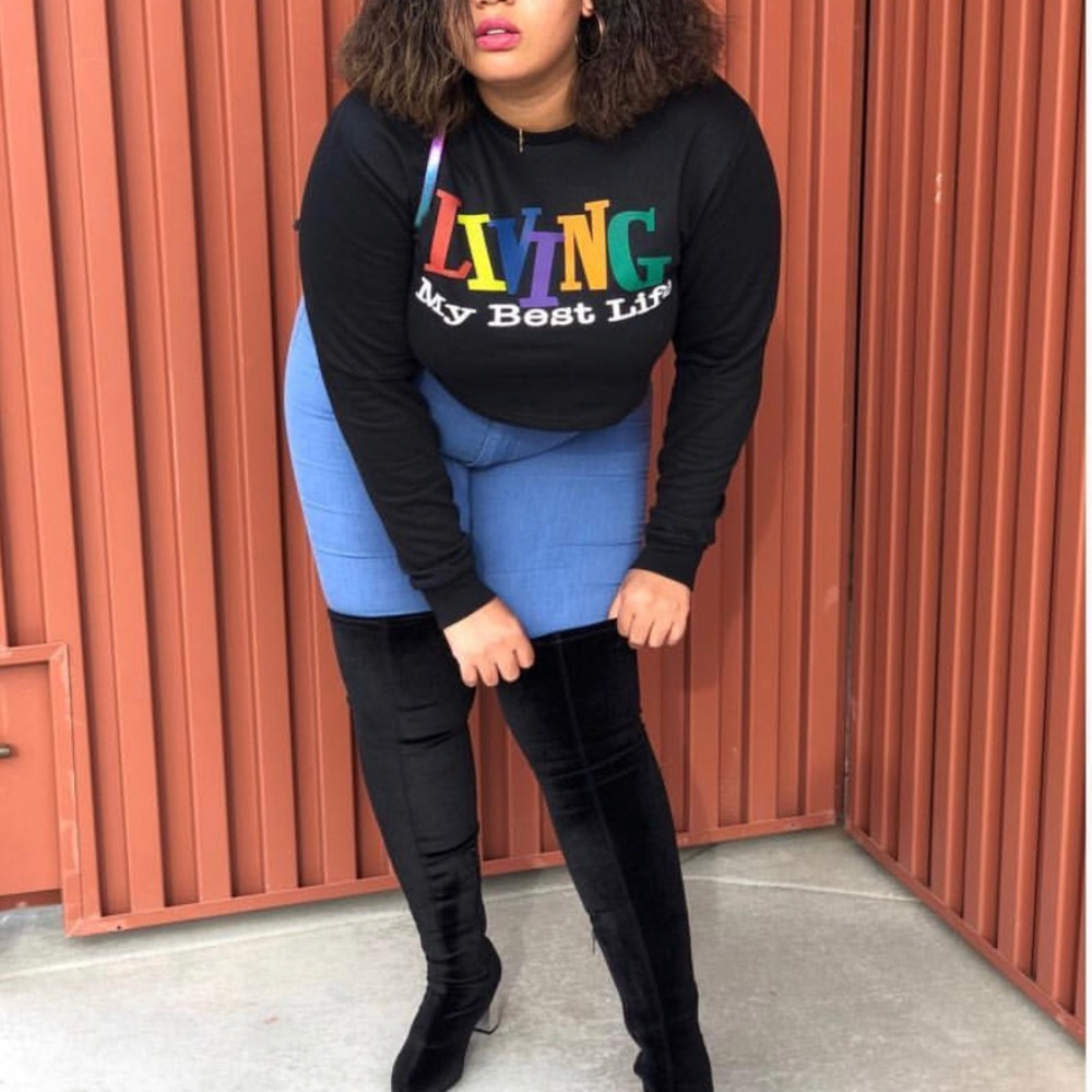 COPY - “Living My Best Life” Crop Top - Picture 7 of 8
